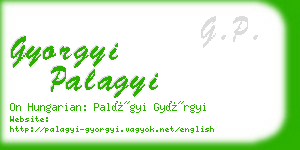 gyorgyi palagyi business card